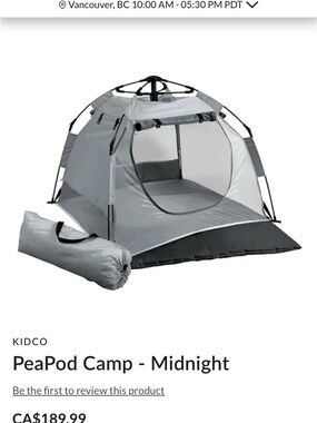 KidCo PeaPod Camp Travel Bed in Gray